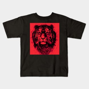 Tiger Red Head 02 Kids T-Shirt